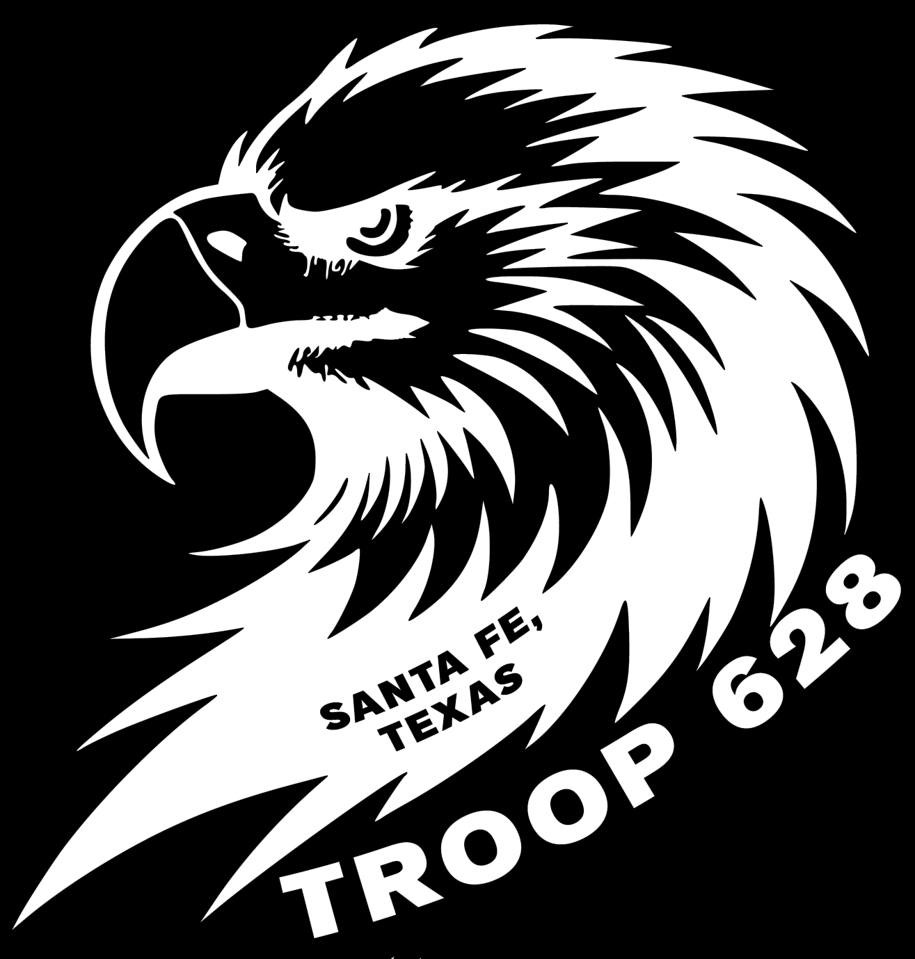 Troop 628 Eagle UV Sticker Car Decals
