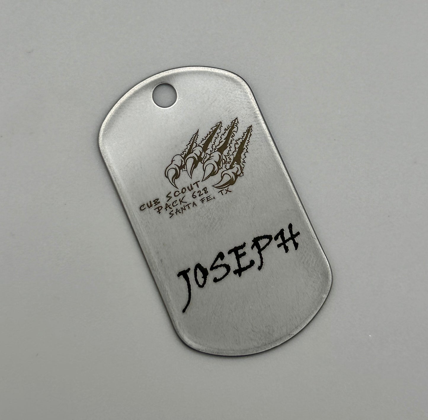 Scouts Pack 628 Customized Military Dog Tags