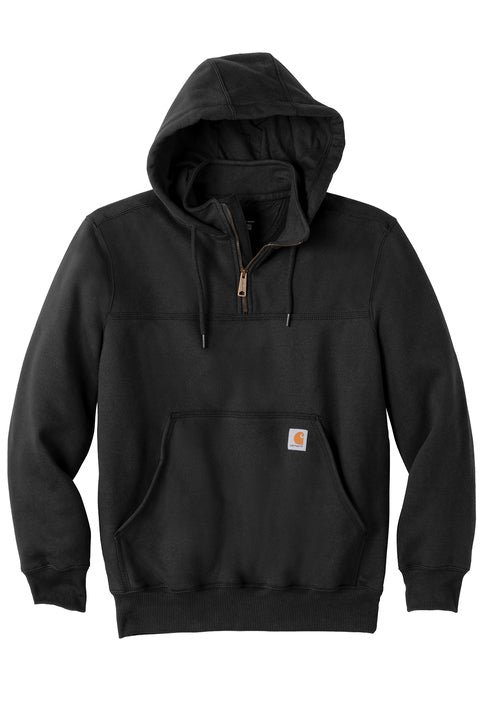 Carhartt Rain Defender Hoodie Quarter-Zip SFF2 Embroidered Blackout