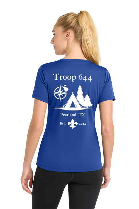 Troop 644 Women's Sport-Tek V-Neck Short Sleeve Tee