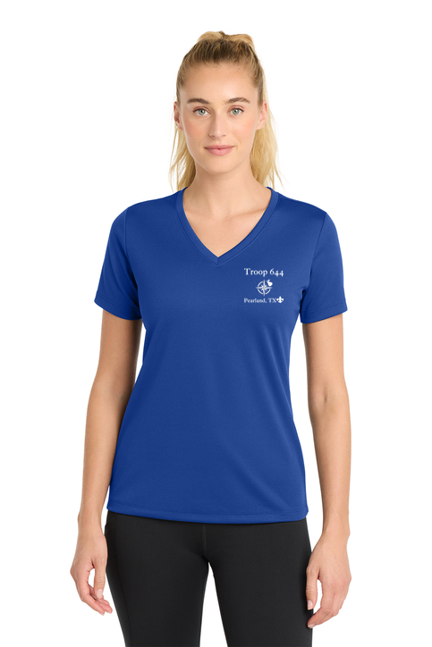 Troop 644 Women's Sport-Tek V-Neck Short Sleeve Tee