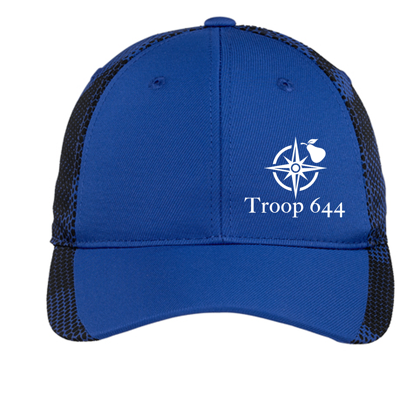 Troop 644 Sport-Tek True Royal Camo Hex Cap