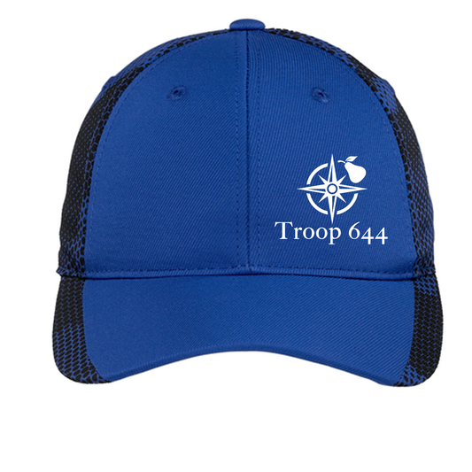 Troop 644 Sport-Tek True Royal Camo Hex Cap